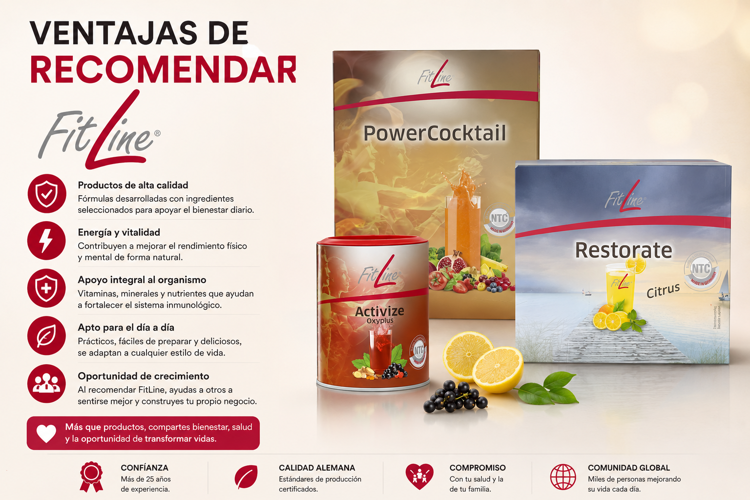 recomendar productos FitLine