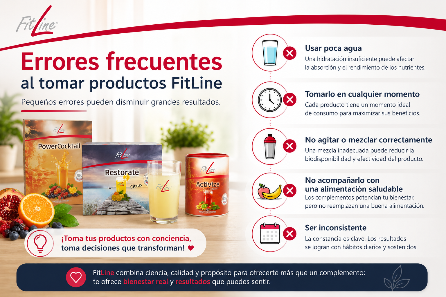 Errores frecuentes al tomar productos FitLine Errores frecuentes al tomar productos FitLine