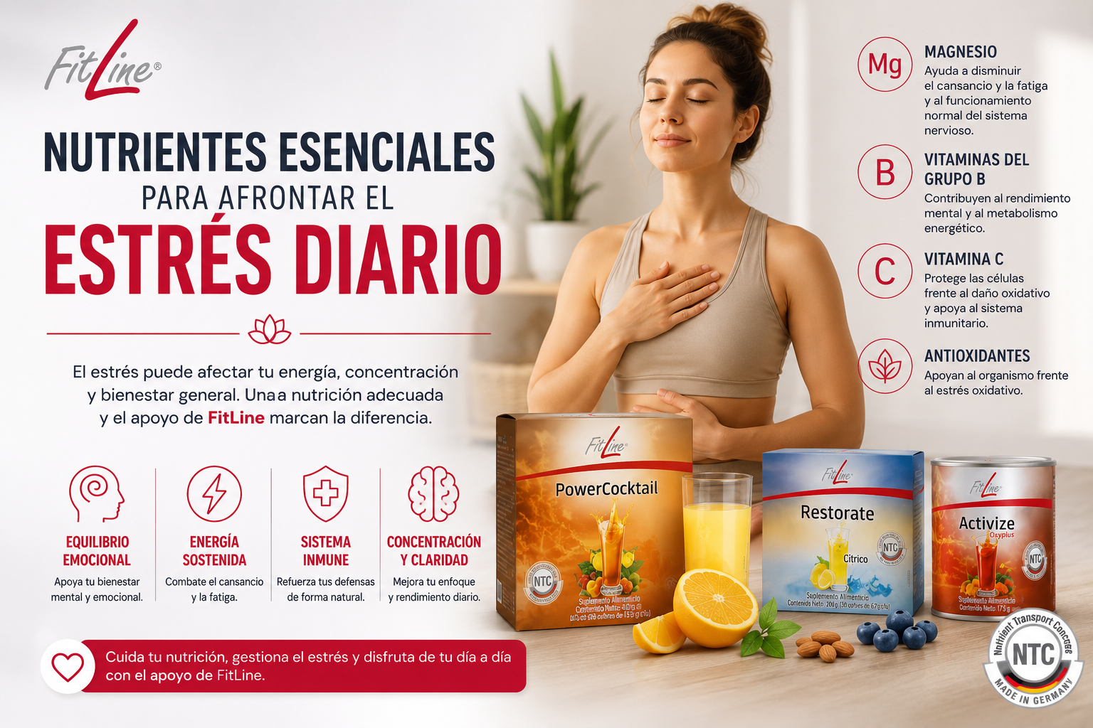 nutrientes esenciales para afrontar el estrés diario