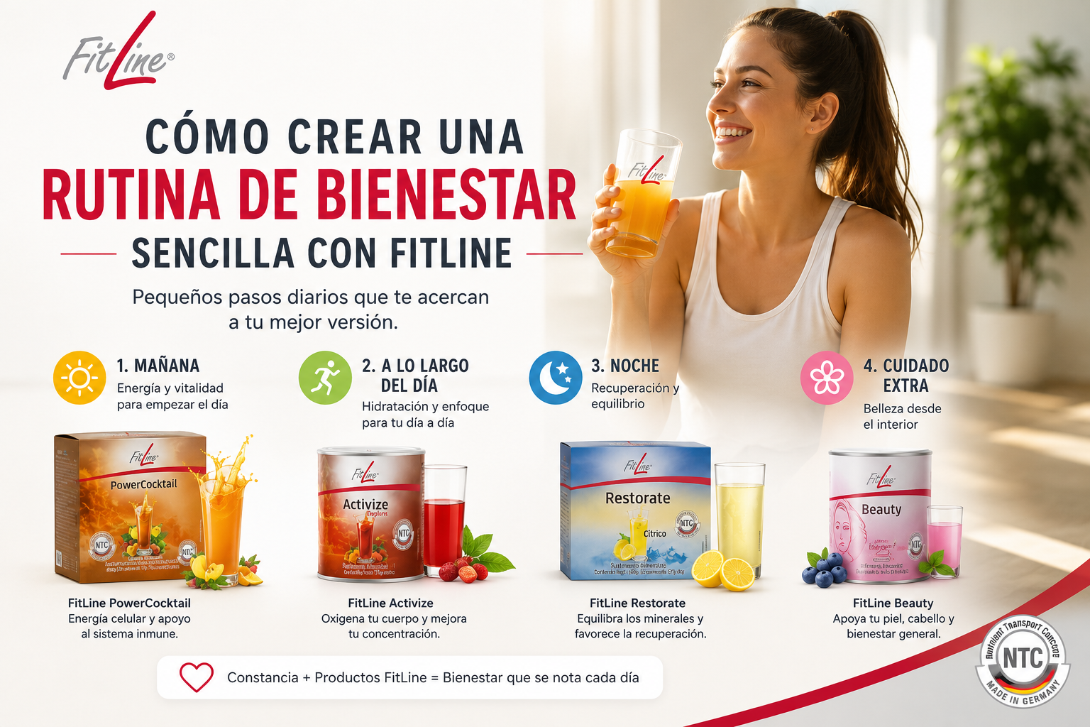 rutina de bienestar con FitLine