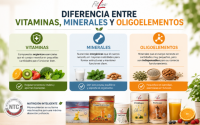 Diferencia entre vitaminas, minerales y oligoelementos